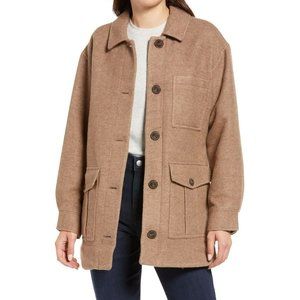 Madewell Belrose Recycled Wool Blend Shirt Jacket